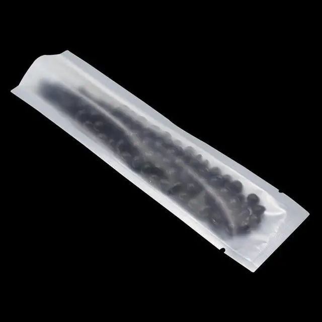 Alt view image 4 of 7 - 100 Pcs 2.1x7.08 inch (Inside Size 1.77x6.69 inch) Clear Front Vacuum Heat Sealable Pure Mylar Foil Bag for Travel Shampoo Skincare Packaging Candy Coffee Powder Food Storage Aluminum Package