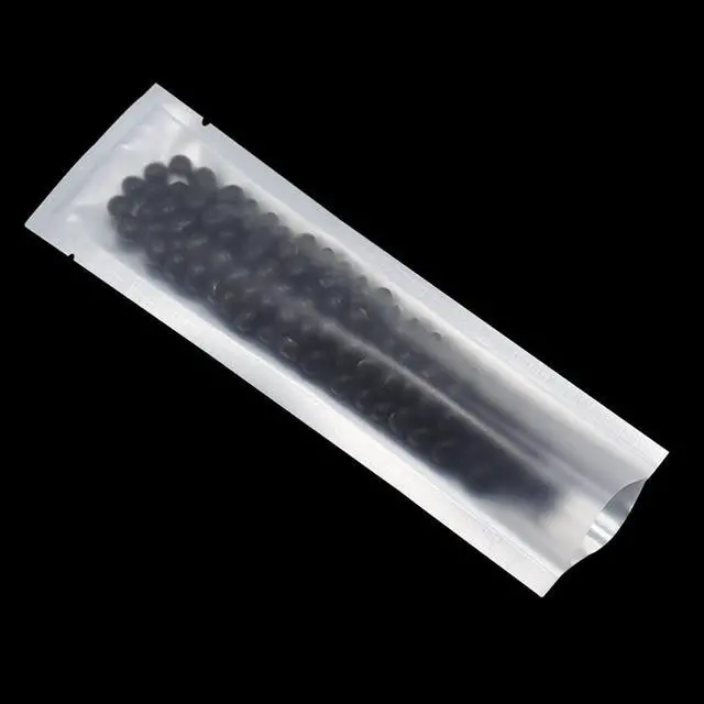 Alt view image 5 of 7 - 100 Pcs 2.1x7.08 inch (Inside Size 1.77x6.69 inch) Clear Front Vacuum Heat Sealable Pure Mylar Foil Bag for Travel Shampoo Skincare Packaging Candy Coffee Powder Food Storage Aluminum Package