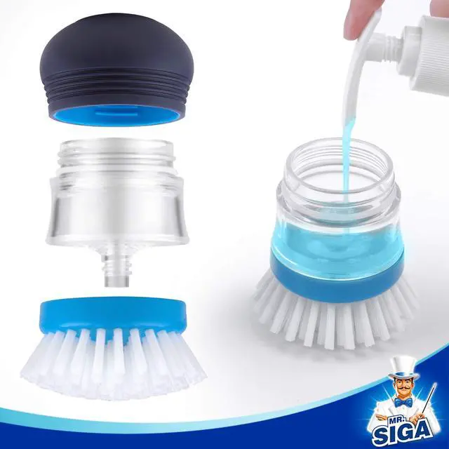 Alt view image 3 of 7 - Soap Dispensing Palm Brush Refill, Pack of 4