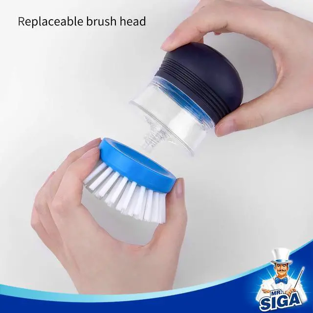 Alt view image 2 of 7 - Soap Dispensing Palm Brush Refill, Pack of 4