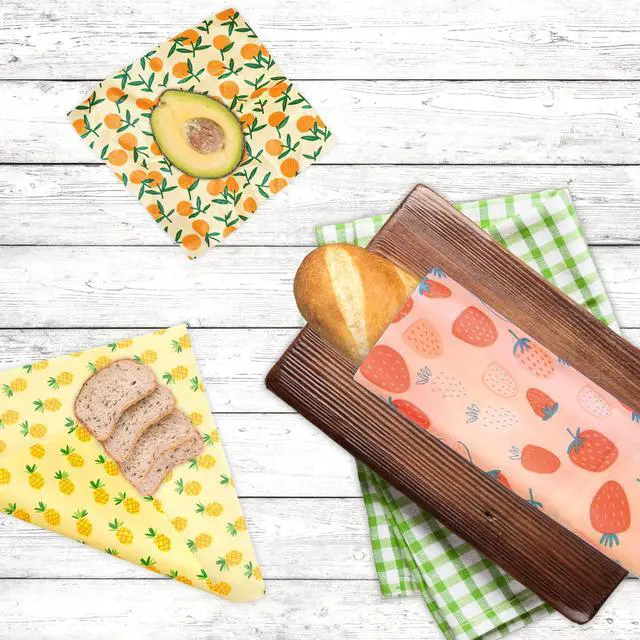 Alt view image 6 of 6 - Reusable Beeswax Wrap - 9 Pack Beeswax Wraps for Food, Eco-Friendly Beeswax Food Wraps, Bread Sandwich Food Wrap - Organic, Sustainable, Zero Waste, Plastic-Free Food Storage, 1XL, 3M, 5S