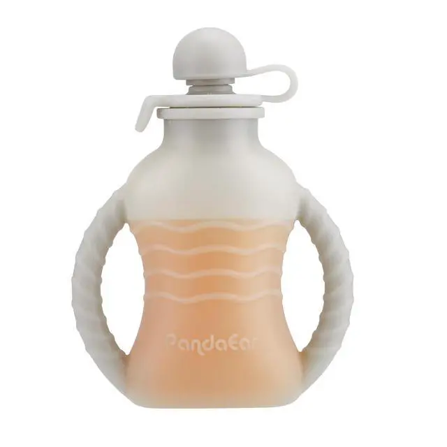 Alt view image 7 of 7 - 4 Pack Reusable Baby Food Pouches with Double Handles, Silicone Portable Pouches for Toddlers, Refillable 4oz Food Storage Bags for Puree, Yogurt, Smoothies - Includes Collapsible Funnel