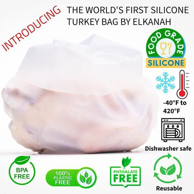 Alt view image 4 of 7 - Reusable Silicone Turkey Bags for Roasting|Oven Bags|Brining|Cooking|Sous Vide|Seafood Boil|Bread Proofing|Baking Bags Extra Large Size Upto 30lbs