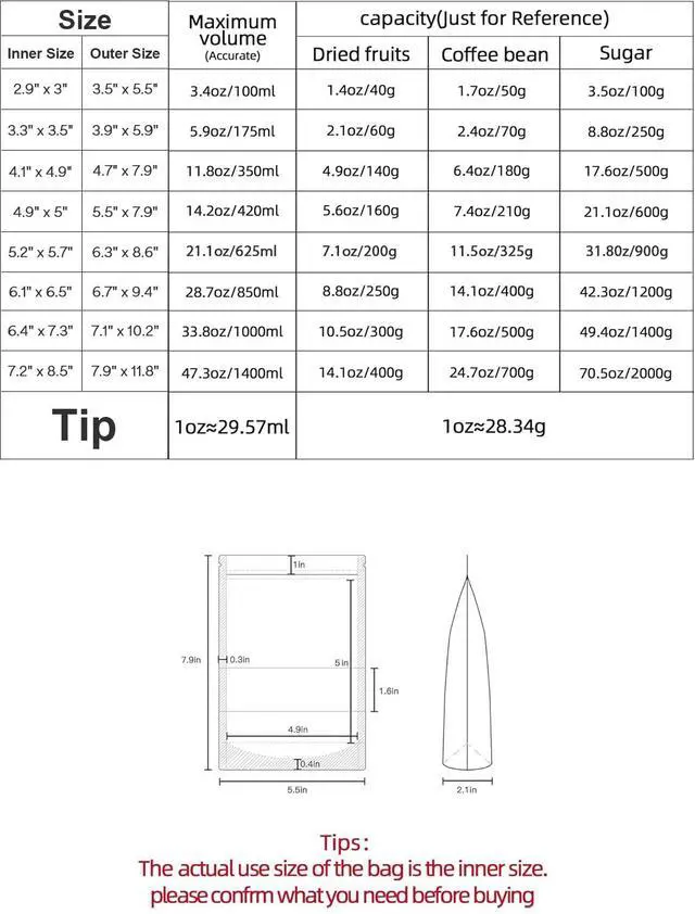 Alt view image 2 of 6 - 100 Pcs Reaselable Bags, Out Size 5.5" x 7.9"(Inner Size 4.9" x 5") Stand Up Pouches White Paper Bags with Window, Zipper Food Storage Bags for Packaging Products, Reusable, Sealable