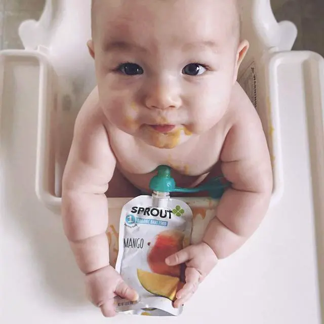 Alt view image 7 of 7 - SoftSip Food Pouch Top | Baby Led Weaning | No Spill Flow Control Valve, Protects Childs Mouth, 100% Silicone, BPA Free | 2CT Yellow Pink Swirl