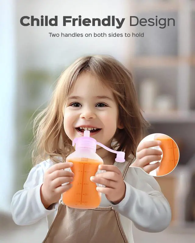 Alt view image 2 of 7 - Silicone Reusable Baby Food Pouches with Straws, 2 Pack Leakproof Refillable Squeeze Pouches, Dishwasher, Freezer, Microwave Safe, 5OZ Baby Food Storage for Homemade Puree, Yogurt