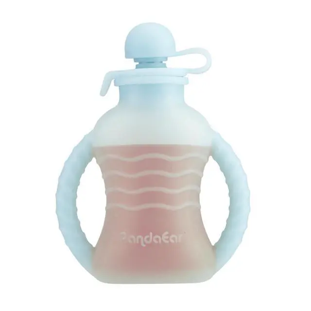 Alt view image 7 of 7 - 7-Pack Reusable Silicone Baby Food Pouches with Handles, 4oz Refillable Portable Pouches for Toddlers & Infants, BPA-Free Self-Feeding Yogurt & Smoothie Bags, Includes 2 Funnels