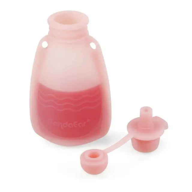 Alt view image 6 of 7 - Reusable Silicone Baby Food Pouches, 7 Pack Squeeze Pouches for Toddler Kids, BPA-Free Silicone Refillable Baby Food Storage, 5 oz /150 ml