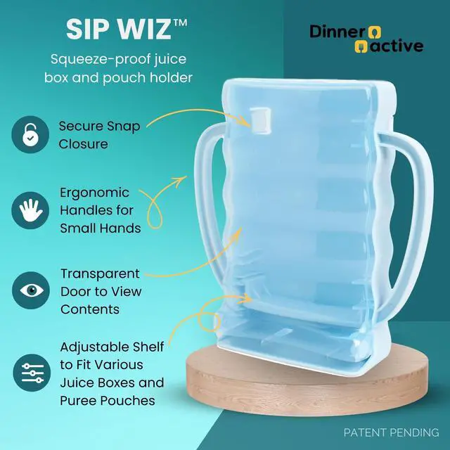 Alt view image 3 of 7 - Sip Wiz - Baby Pouch Holder No Squeeze Pouch Food Pouches & Juice Box Holder - Anti-Squeeze Yogurt Pouch Reusable Toddler Essentials 2 Pack