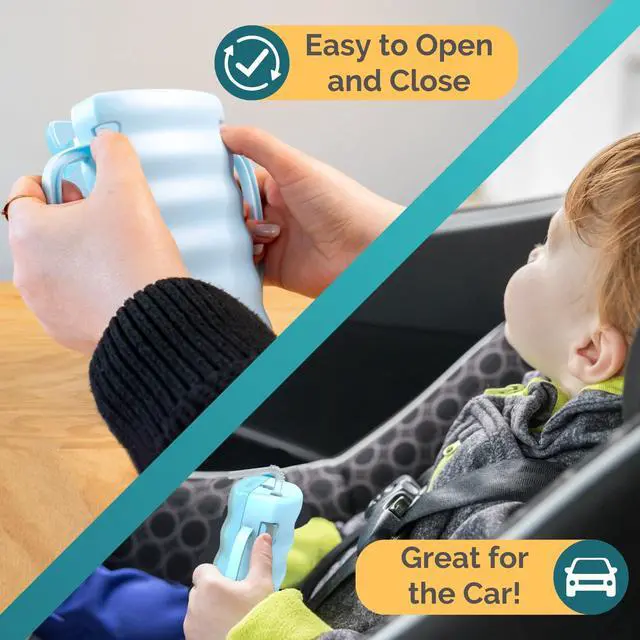 Alt view image 6 of 7 - Sip Wiz - Baby Pouch Holder No Squeeze Pouch Food Pouches & Juice Box Holder - Anti-Squeeze Yogurt Pouch Reusable Toddler Essentials 2 Pack