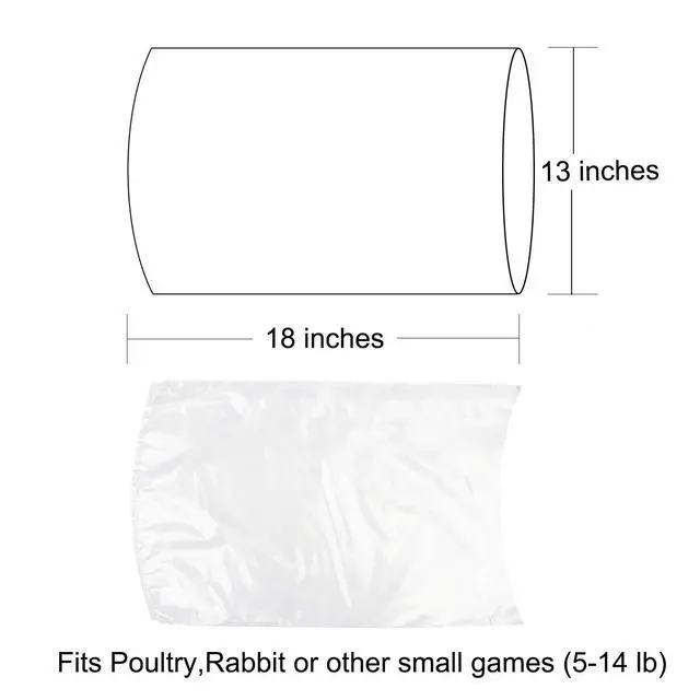 Alt view image 2 of 7 - Poultry Shrink Bags,30 Pack 13x18Inches Clear Poultry Heat Shrink Wrap Freezer With 30 Zip Ties,a Silicone Straw for Chickens,Rabbits