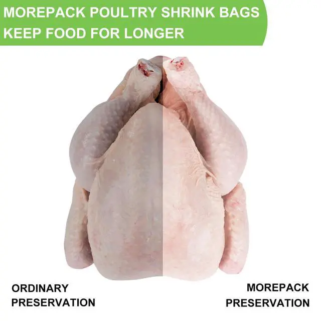 Alt view image 7 of 7 - Poultry Shrink Bags,30 Pack 13x18Inches Clear Poultry Heat Shrink Wrap Freezer With 30 Zip Ties,a Silicone Straw for Chickens,Rabbits