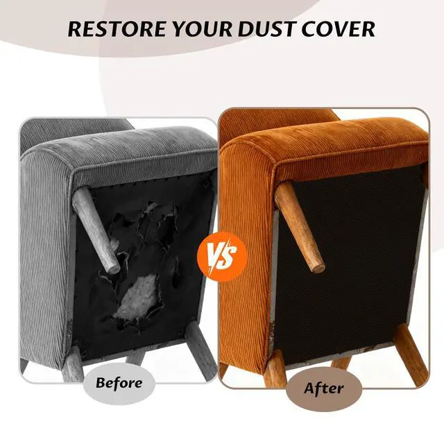 Alt view image 4 of 7 - Upholstery Cambric Dust Cover Fabric,63inchx80inch, Replacement Material for Bottom of The Sofas, Chairs, Conceals Frame and Staples Inside Furniture