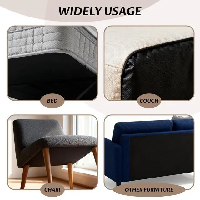 Alt view image 5 of 7 - Upholstery Cambric Dust Cover Fabric,63inchx80inch, Replacement Material for Bottom of The Sofas, Chairs, Conceals Frame and Staples Inside Furniture