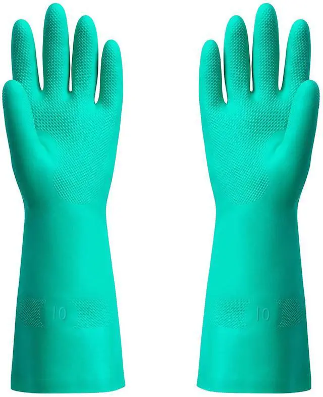 Main image of Chemical Resistant Nitrile Gloves,Resist Household Acid, Alkali, Solvent and Oil, Latex Rubber Free, 1 Pair Extra Large