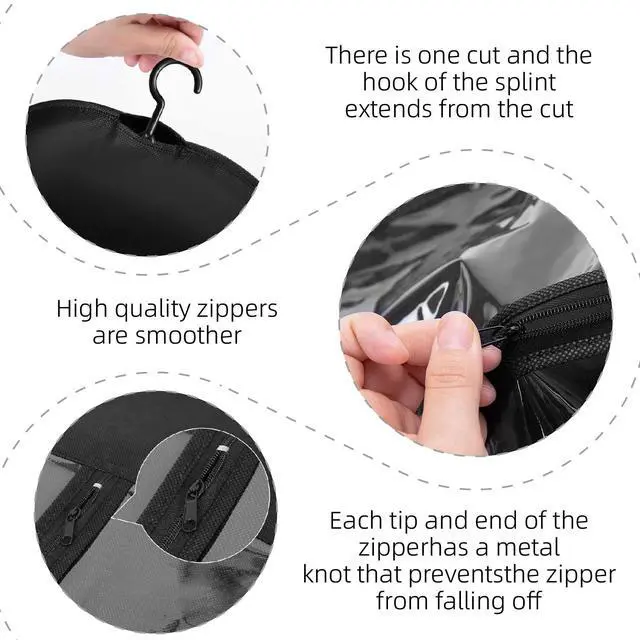 Alt view image 4 of 7 - 2PCS Hair Extension Holder Wig Stand & Organizer - Hanger & Bag for Multiple Wigs (Black)