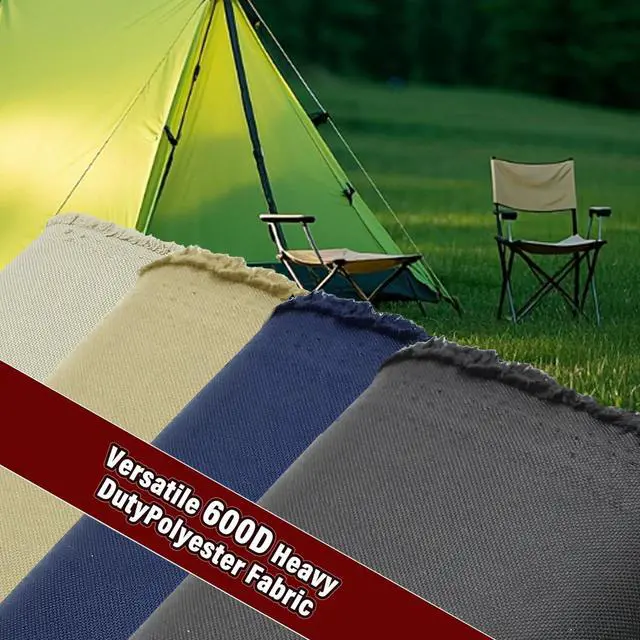 Alt view image 5 of 7 - 600D Fabric by The Yard, 58" W 600D Upholstery Polyester Material, Indoor Outdoor Water Resistant Fabric for Chair Cushion Furniture Cover Sewing DIY Cloth, 1 Yard Navy Blue