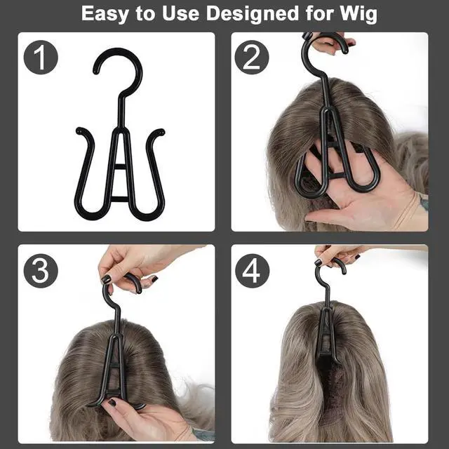 Alt view image 7 of 7 - 4Pcs Wig Storage Wig Bags Storage with Hanger, Wig Storage Bag with Hair Extensions Wigs and Accessories, Breathable and Easy to Carry Home Hair Salon Travel Available (Black 23.5in)