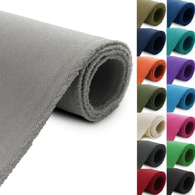 Main image of Thickened Waterproof Canvas Fabric by The Yard 1200D 58" W Outdoor Upholstery Material Heavy Duty Fabric Water Resistant Sewing Material for Chair Patio Cushion Purse 1 Yard Silver Grey