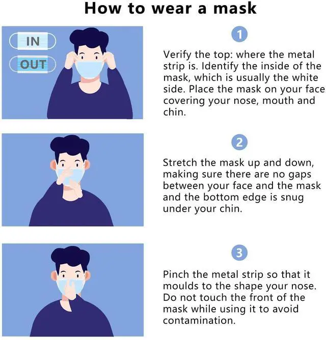 Alt view image 6 of 6 - 200 PCS Black Disposable Face Mask 3 Ply Protection Face Masks