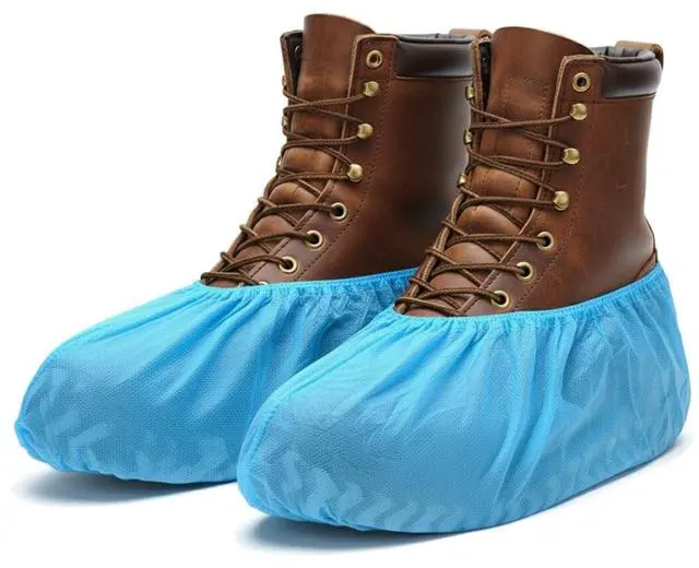 Main image of X-Large Disposable Boot & Shoe Covers 100 Pairs (200 Pack) Non Slip Durable Booties Cover Fits Men's 13
