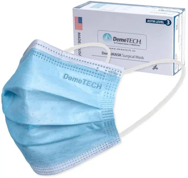 Main image of ASTM Level 3 Disposable Face Masks, Protective Face Mask Pack with 3 Layers, Adult, 50 Qty