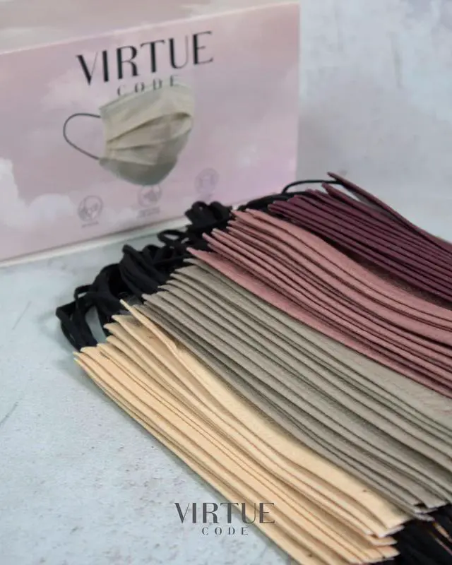 Alt view image 3 of 7 - Support Face Masks - Soft 3 Ply Comfort Face Masks, Colorful Disposable Face Mask 50 Pack. Earth Tones Colored Masks. Adults Mens and Womens Disposable Face Masks