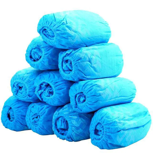 Alt view image 3 of 7 - Disposable Shoe Covers, Slip-Resistant Booties, Heavy-Duty, Waterproof, Elastic Band, Non-Slip Silicone Sole, Reusable, Protects Floors, Blue, 11 Us Men & 13 Us Women, X-L 100 Pieces