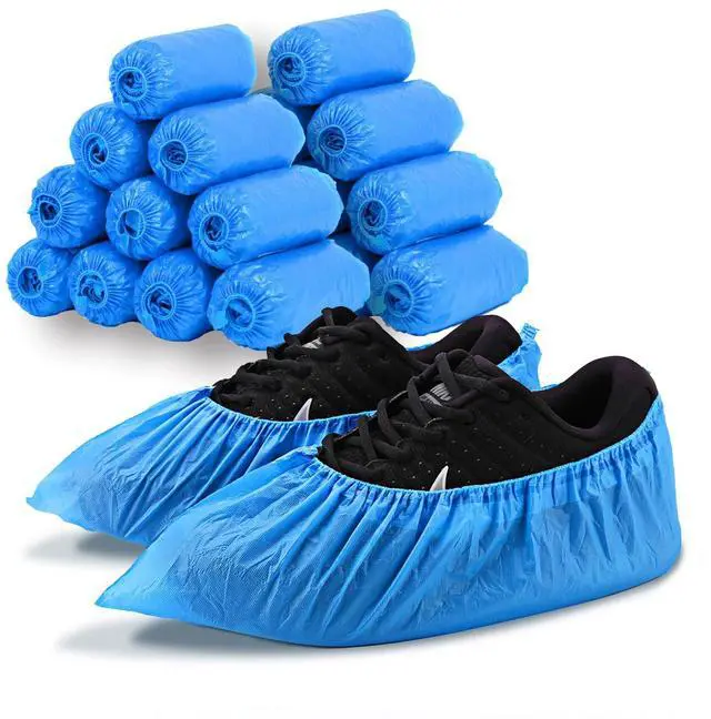 Main image of Shoe Covers Disposable - 200 Pack (100 pairs) Premium Shoe & Boot Covers Non-slip Shoe Booties for Guest Repairman, Fits Up to US Men's 11 & US Women's 13