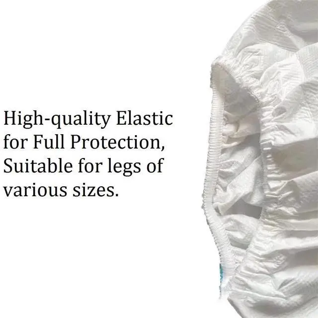 Alt view image 4 of 6 - Hazmat Boot and Shoe Covers 6 Pairs Disposable Knee High Booties Non-slip and Waterproof White 18 inches Tall