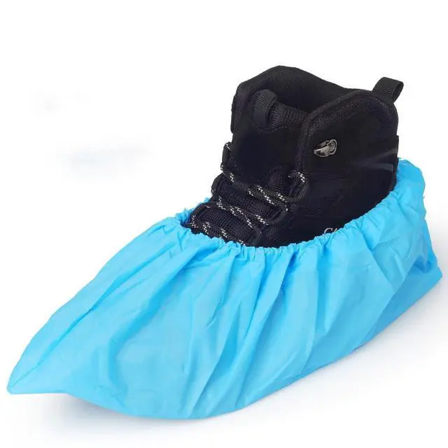 Alt view image 5 of 7 - Waterproof Disposable Shoe Covers 100 Pack CPE Non Slip for Rain Mud Snow
