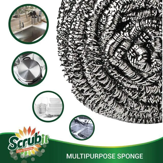 Alt view image 3 of 7 - Steel Wool Scrubber Pad