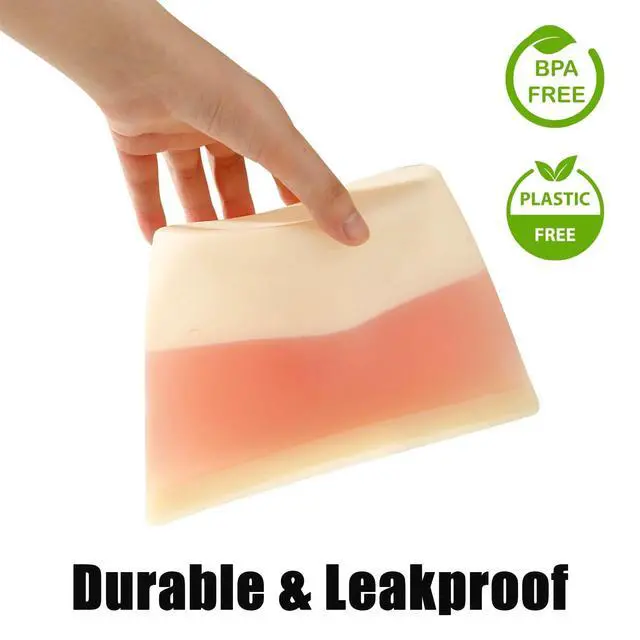 Alt view image 3 of 7 - Sandwich Snack Bags Leakproof BPA Free Dishwasher Safe Food Storage Bags for Snacks, Fruits, Vegetables.