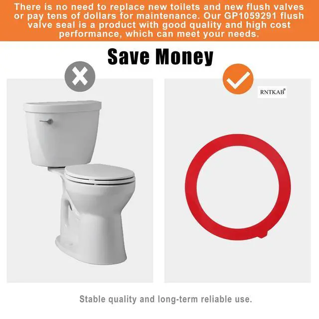Alt view image 5 of 6 - Flush Valve Seal for Kohler, 2-Pack GP1059291 Silicone Replacement for Toilet - Upgraded Leak-Proof Gasket Seal Kit Compatible with Kohler Canister, K-GP1059291