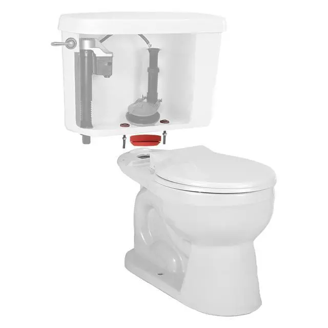 Alt view image 4 of 4 - 480BP Universal Toilet Tank To Bowl Gasket - Fits Most 3-Inch, 2-Piece Toilet Tanks - Made in USA , Red
