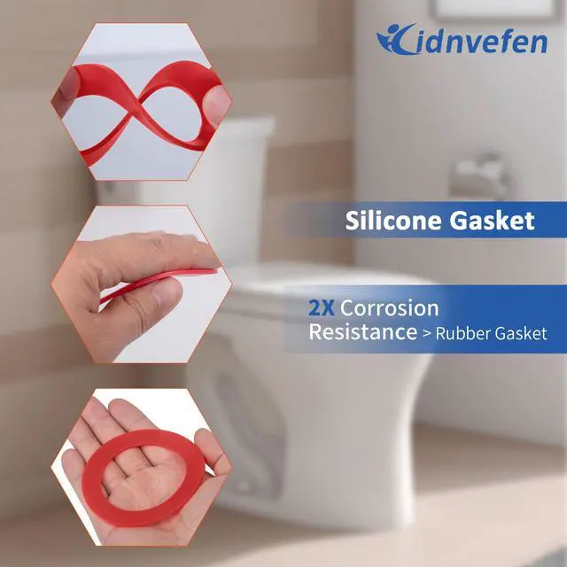 Alt view image 5 of 6 - Flush Valve Seal for Mansfield 210/211 Flush Valve, Upgraded Silicone Material Mansfield Toilet Replacement Parts 160, Toilet Gasket Equivalent to 630-0030, 3Pcs