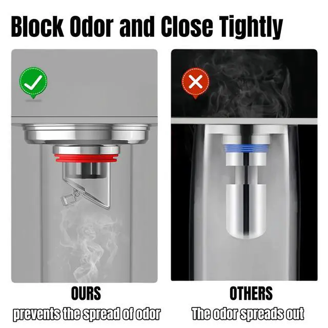 Alt view image 3 of 6 - Odor Proof Floor Drain, Shower Drain Plus, Anti-Odor, Prevent Backflow, Prevent Odor Dispersion in Bathrooms, and Kitchens (Fit 1.5''-2.0'' Caliber) (1)