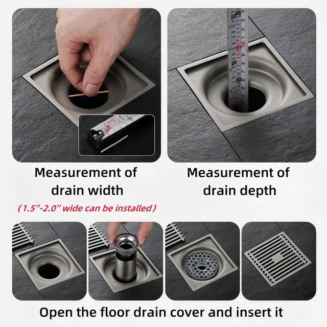 Alt view image 6 of 6 - Shower Floor Drain Plug, Water Sealing, Mini Bottle Trap Design, 304 Stainless Steel Material, Anti- Odor Plugs for Bathroom (1, Depth 2.4'')