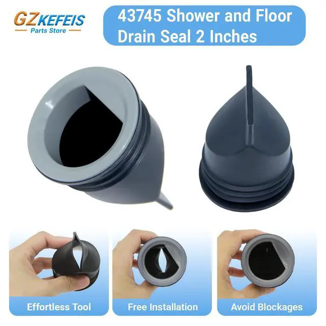 Alt view image 3 of 5 - 43745 Shower and Floor Drain Seal 2 Inches Compatible with Oatey D-Type General Purpose Floor Drain Easy Installation Anti-Clogging Backflow Preventer with Rubber TPE Material (1PC)