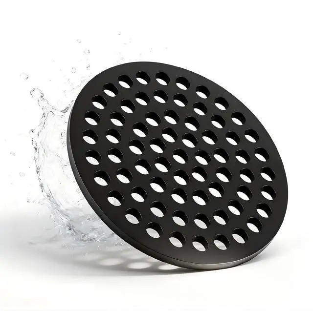 Main image of 5.5 Inches Cast Iron Drain Cover, Heavy Duty Rust Proof Floor Drain Grate