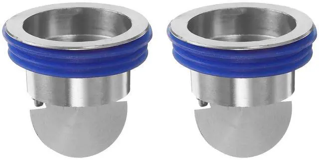 Main image of 2Pcs Odor Proof Floor Drain, Brass Shower Floor Drain Backflow Preventer Anti-Clogging Single Way Drain Valve Sewer Sealing Ring for Kitchen Bathroom Laundry (Silver)