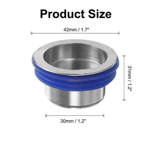Alt view image 2 of 6 - 2Pcs Odor Proof Floor Drain, Brass Shower Floor Drain Backflow Preventer Anti-Clogging Single Way Drain Valve Sewer Sealing Ring for Kitchen Bathroom Laundry (Silver)