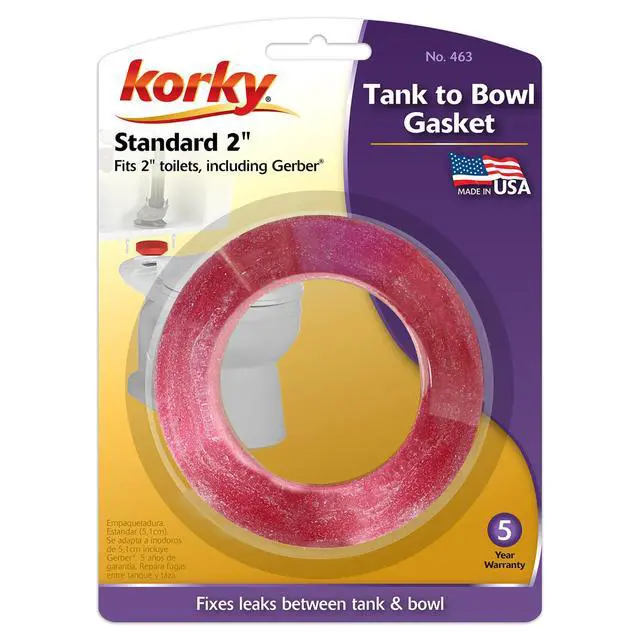 Alt view image 3 of 4 - 463BP Universal Toilet Tank To Bowl Gasket - Fits Most 2-Inch, 2-Piece Toilet Tanks - Made in USA