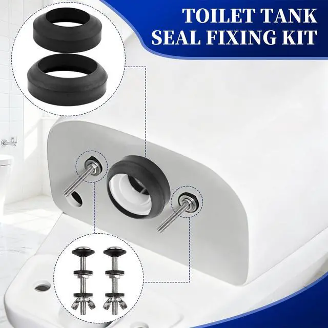 Alt view image 2 of 7 - Universal Toilet Tank Bolts & Rubber Gaskets