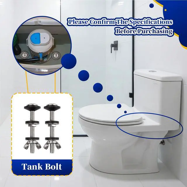 Alt view image 6 of 7 - Universal Toilet Tank Bolts & Rubber Gaskets