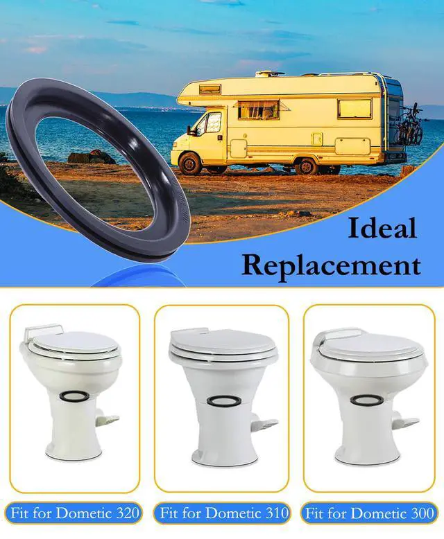 Alt view image 2 of 7 - RV Toilet Seal Replacement 2-Pack for Dometic 300/310/320 Toilets, High-Grade Flush Ball Seal Gasket Kit 385311658 - Durable Rubber, Easy Installation, Fix Leakage & Odor, for Camper/Travel Trailers