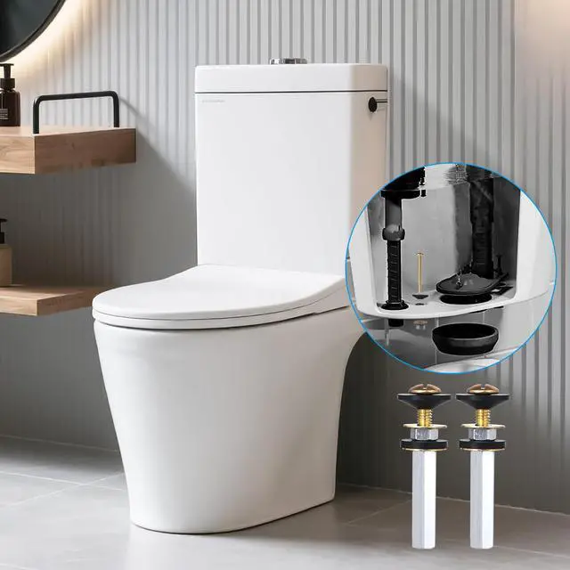 Alt view image 6 of 6 - Toilet Tank to Bowl Gasket Kit with 3 Sets of 304 Stainless Steel Bolts, Includes 2-Inch & 3-Inch Toilet Seal Gaskets, Universal Repair Kit for 2-Piece Toilets, Leak Fix Kit