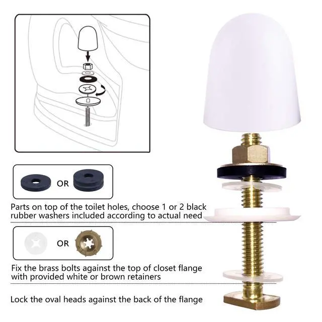 Alt view image 5 of 7 - Toilet Bowl Wax Ring Kit with Flange Bolts, Fits 3 or 4 Inch Lines