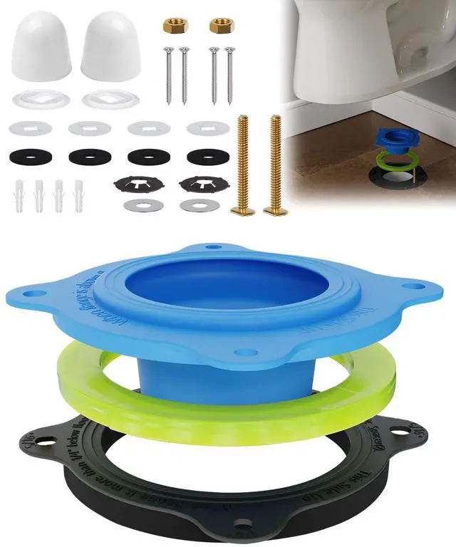 Main image of Elastic Wax Ring Toilet Seal, No Mess Gasket Replacement Repair Kit Install