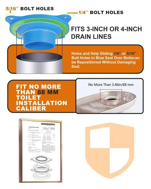 Alt view image 4 of 7 - Elastic Wax Ring Toilet Seal, No Mess Gasket Replacement Repair Kit Install